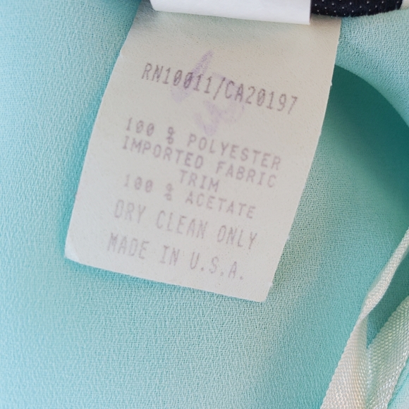 Vintage 70's After Dark Mint Green 2 Layered Chiffon Drape Bow Formal Dress - Picture 9 of 10